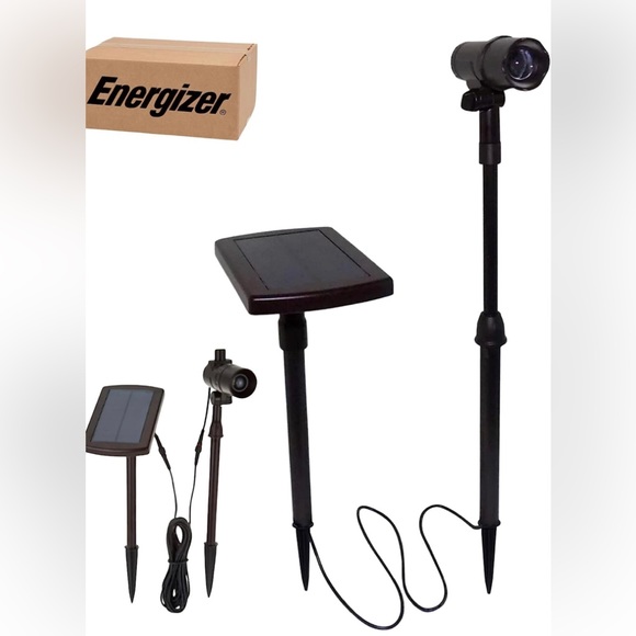 Energizer SmartYard Smart Focus LED 100 Lumen Solar Spotlight 2 Pack - Picture 2 of 8